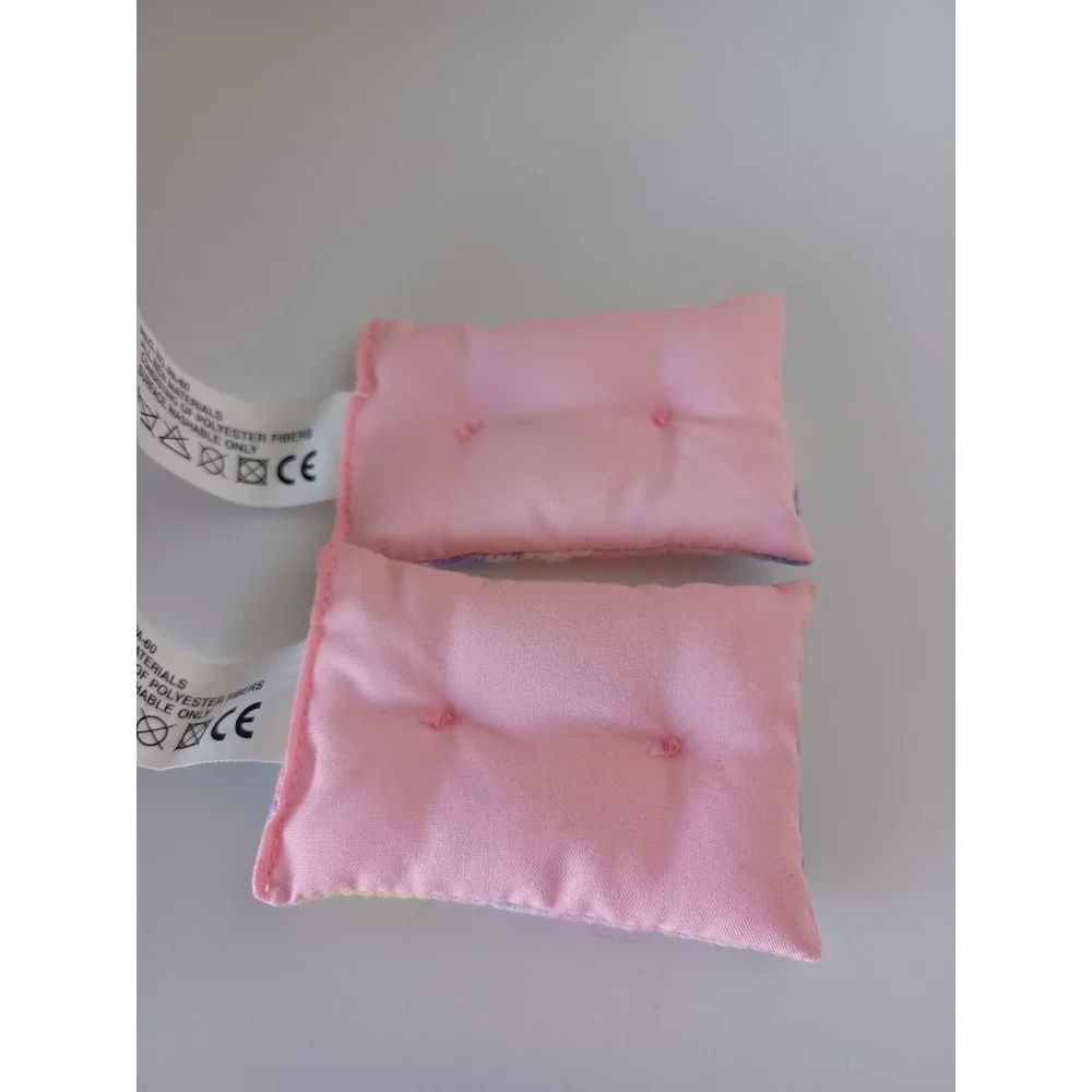 Two Vintage Barbie Fashion Doll Sized Pillows Toy Collectible